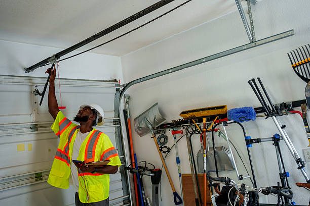 Professional Garage Door Panel Replacement technician working in Lake Bluff, IL